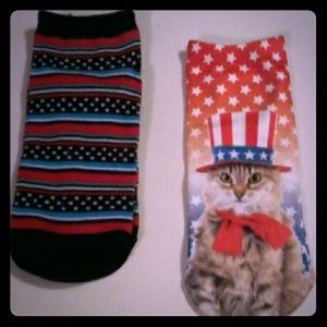 💞JUST IN💞 NEW 2 pairs of Fourth of July socks!